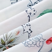 billige Skriv ut blomsterkjoler-Dame Normal EU / USA størrelse Midikjole Langermet Boho-kjole Solkjole Elegant kjole Elegant Bohem Tropisk Blondearm Fest Daglig Stevnemøte Løstsittende Blomstret Marmortrykk Kortermet V-hals Lys