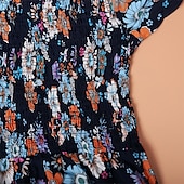 preiswerte Ausgefallene Kleider-Damen Minikleid Casual kleid Sommerkleid Boho-Kleid Elegant Stilvoll Laternenärmel Urlaub Täglich Verabredung Regular Fit Blumen Kurzarm Quadratischer Ausschnitt Schwarz Rosa Blau Sommer