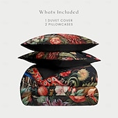 cheap 100% Cotton-Medieval Animals Pattern Duvet Cover Set Set Soft 3-Piece Luxury Cotton Bedding Set Home Decor Gift King Queen Duvet Cover