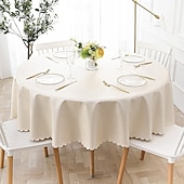abordables Nappes-nappe ronde nappe en vinyle essuyable nappe de printemps toile cirée ferme pique-nique en plein air couverture de table en tissu pour salle à manger de mariage
