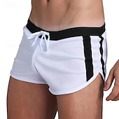 billiga Herrarnas simshorts-Herr Badshorts Badkläder Underdelar Snörning Simmning Surfing Strand Vattensport Lappverk Sommar Vår