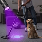 abordables Linternas-Linterna ultravioleta multifunción de 6 piezas, linternas de luz negra para exteriores a prueba de agua y caminos con función de iluminación, violeta 3,2 V 3 W para patio de camping en piscina