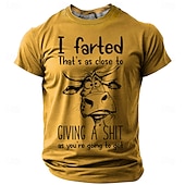 baratos Camisetas engraçadas para homens-Camiseta Gráfica Masculina Engraçada - Eu Peidei Isso é o Mais Próximo de Me Importar Camiseta de Humor Sarcástico