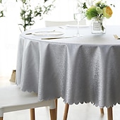abordables Nappes-nappe ronde nappe en vinyle essuyable nappe de printemps toile cirée ferme pique-nique en plein air couverture de table en tissu pour salle à manger de mariage