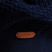 billige Herre Elite Hettegensere &amp; Sweatshirts-Herre Cardigan Genser Kofte Riflet Strikke Vanlige topper Knepp opp Knapp ned Helfarge V-hals Strikketøy Mote Arbeid Avslappet Klær Vår &amp; Vinter Navyblå Beige S M L