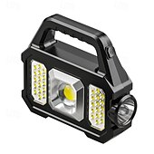abordables Lampes de travail-1 lampe de poche portative COB haute luminosité pour l&#039;extérieur, projecteur multifonctionnel pour camping solaire, utilisation en extérieur