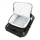 cheap Camping Furniture-Outdoor Multi-functional Collapsible Stool Camping Folding Stool Portable Insulated Cooler Bag Stool Folding Chair with Backpack for Camping Beach Fishing