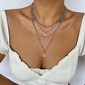 levne Příslušenství-Náhrdelníky s přívěšky Chrome Dámské Elegantní Klasika Náhrdelníky Pro Denní