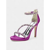 preiswerte Prom-elegante, mit Strasssteinen verzierte Satin-High-Heel-Sandalen für Damen - perfekt für Hochzeiten und formelle Anlässe