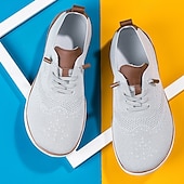 cheap Men&#039;s Sneakers-Men&#039;s Lightweight Barefoot Shoes Knit Sneakers - Breathable Casual Shoes with Lace-Up Design for Walking, Travel and Daily Wear