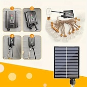 economico Striscie luci ad energia solare-luci solari da campeggio all&#039;aperto con telecomando – luci fatate impermeabili da 7 m e 16 LED per decorazioni da terrazza, vacanze, matrimoni, feste, giardini e balconi