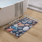 baratos Tapetes e Esteiras-Banheiro Tapetes Anti-Derrapantes Inovador Tapete absorvente do banheiro Poliéster Antiderrapante