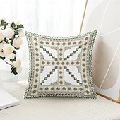 cheap Vintage Style-Vintage Decorative Toss Pillows Cover 1PC Vintage Ethiopian Cross Print Soft Square Couch Cushion Case Pillowcase for Bedroom Livingroom Sofa Chair
