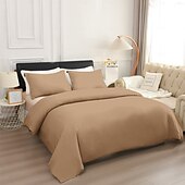 cheap Duvet Cover Sets-Duvet Cover Queen Size 3 Piece Queen Duvet Cover Set, Soft Double Brushed Queen Size Duvet Covers with Zipper Closure, 1 Duvet Cover and 2 Pillow Shams