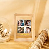 お買い得  結婚祝い-パーソナライズされたアクリルカップルナイトライト、写真をカスタマイズできるライトアップフォトフレーム。バレンタイン、結婚記念日のギフト、恋人にぴったり。1個