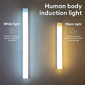 cheap Household Appliances-Motion Sensor LED Cabinet Light Type C Rechargeable Induction Night Light Wireless Portable Detector Lamp for Wardrobe Hallway