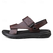 economico Infradito da Vacanza-sandali da uomo con cinturino regolabile marrone – calzature casual e comode per l&#039;estate e le vacanze
