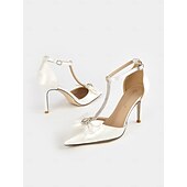 preiswerte Formell-Elfenbeinfarbene Brautschuhe mit T-Riemchen, Blumenapplikationen und Strasssteinen – klassische Hochzeitsschuhe für Damen