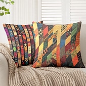 baratos Estilo Vintage-Capa de Almofadas Decorativas Floral 1PC Capa quadrada macia para Sofá Quarto Sala de Estar