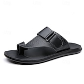 cheap Outdoor Sandals-Men&#039;s Geometric Embossed Open-Toe Sandals – Adjustable Strap Design for Casual Beach and Summer Wear