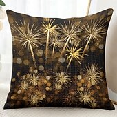 baratos Capa de almofada de férias-Capa de Almofada Decorativa com Fogo 1PC Capa de Travesseiro de Sofá Quadrada Macia para Quarto Sala de Estar Sofá Cadeira