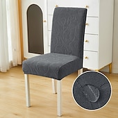 levne Potah na jídelní židli-elastické žakárové potahy na židle do jídelny s vysokým opěradlem jídelní dvířka snímatelné omyvatelné ochranné potahy na židle