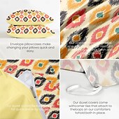 cheap 100% Cotton-Geometric Pattern Duvet Cover Set Set Soft 3-Piece Luxury Cotton Bedding Set Home Decor Gift Twin Full King Queen Size Duvet Cover