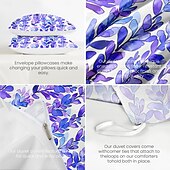 preiswerte 100% Baumwolle-Bettbezug-Set der floralen Tropenserie, 3-teilig, 100 % Baumwolle oder Polyester, perfekt als Muttertagsgeschenk, superweich, hautfreundlich, langlebig
