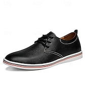cheap Semi-Formal-Men&#039;s Casual Lace-Up Shoes – Vibrant Faux Leather Upper, Lightweight Design, Non-Slip Sole, Perfect for Everyday Wear and Summer Outings