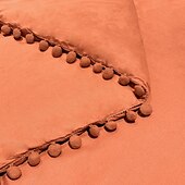 levne Sady přikrývek-hladká bambulka pevná sada povlaků na přikrývku - ultra měkká lehká sada ložního prádla s ozdobným lemem bambule obsahuje povlak na přikrývku a povlak na polštář moderní elegantní design ideální pro