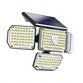 cheap Outdoor Wall Lights-Outdoor Solar Waterproof Wall Lamp - 214 LED Beads Motion Sensor with 4 Adjustable Heads, 340° Wide-Angle for Porch, Balcony, Courtyard, Garden &amp; Garage Lighting 1pc