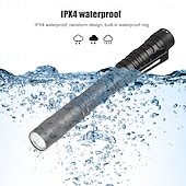 abordables Linternas-Linterna ultravioleta multifunción de 6 piezas, linternas de luz negra para exteriores a prueba de agua y caminos con función de iluminación, violeta 3,2 V 3 W para patio de camping en piscina