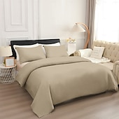 cheap Duvet Cover Sets-Duvet Cover Queen Size 3 Piece Queen Duvet Cover Set, Soft Double Brushed Queen Size Duvet Covers with Zipper Closure, 1 Duvet Cover and 2 Pillow Shams