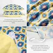 cheap 100% Cotton-Geometric Pattern Duvet Cover Set Set Soft 3-Piece Luxury Cotton Bedding Set Home Decor Gift Twin Full King Queen Size Duvet Cover
