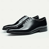 economico Scarpe Eleganti Classiche-scarpe oxford da uomo in pelle verniciata di vacchetta di prima qualità - calzature eleganti da lavoro con finitura lucida ed elegante, ideali per matrimoni, ufficio e occasioni formali