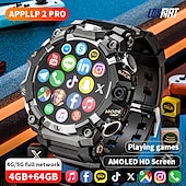 cheap Smartwatch-LOKMAT APPLLP 2 PRO Smart Watch 1.508 inch 4G LTE Cellular Smartwatch Phone 3G 4G Bluetooth Pedometer Call Reminder Heart Rate Monitor Compatible with Android iOS Women Men GPS Hands-Free Calls Media