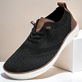 cheap Men&#039;s Sneakers-Men&#039;s Lightweight Barefoot Shoes Knit Sneakers - Breathable Casual Shoes with Lace-Up Design for Walking, Travel and Daily Wear