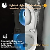 billige sensor nattlys-led smart bevegelsessensor nattlys 8 farger usb oppladbart toalettsetelys for hjemme soverom gang wc belysning dekorasjon 1/2 stk