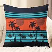 cheap Throw Pillows &amp; Covers-Summer Vibe Decorative Toss Pillows Cover 1PC Palm Trees Soft Square Couch Cushion Case Pillowcase for Bedroom Livingroom Sofa Chair
