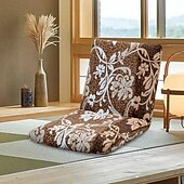 billige Spisestoltrekk-stretch foldegulv gaming stoltrekk uten stol, trykt justerbar gulv stol slipcover gulv lazy stoltrekk meditasjon lounge stol beskytter trekk