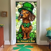 Недорогие Праздничные гобелены-День святого патрика украшения на дверь дверные чехлы трилистники золотые украшения на дверь гобелен на удачу дверной занавес украшение на задний план для внутренней/наружной двери баннер для входной