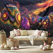 olcso Ünnepi faliszőnyegek-Függő Gobelin Trippy Tojások Faliművészet Nagy Gobelin Freskó Dekoráció Fénykép Háttér Takaró Függöny Otthon A Hálószobában Nappali Dekoráció