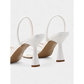 abordables Bal de promo-sandales à talons beiges à lanières et bout carré – talons hauts minimalistes pour femmes pour l&#039;été et les occasions formelles de bal
