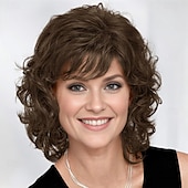 זול פאה מבוגרת-long color me beautiful whisperlite bay מאת פולה יאנג - שכבות ארוכות ורכות עם צדדים מוברשים קדימה או אחורה למראה טבעי / גוונים רב-גווניים של חום כסף בלונד ואדום