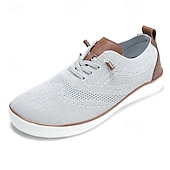 cheap Men&#039;s Sneakers-Men&#039;s Lightweight Barefoot Shoes Knit Sneakers - Breathable Casual Shoes with Lace-Up Design for Walking, Travel and Daily Wear