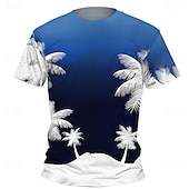 voordelige Jongens 3D Visie &amp; Geometrie-Jongens 3D Grafisch Kokosnootboom T-shirt Korte mouw Zomer Lente Modieus Basic Kinderen 4-12 jaar Strakke ronde hals Buiten Casual Dagelijks Normale pasvorm