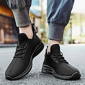 abordables Zapatillas de Correr para Hombres-Zapatillas de running de malla verde neón para hombre: zapatillas ligeras y transpirables para deportes, gimnasio y ropa informal