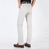 abordables Delgado-Hombre Graduación pantalones de traje Pantalones Chinos Botones Bolsillo Plano Comodidad Formal Fiesta Trabajo Moda Estilo clásico Dunkelkaki Caqui Claro Microelástico