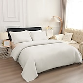 cheap Duvet Cover Sets-Duvet Cover Queen Size 3 Piece Queen Duvet Cover Set, Soft Double Brushed Queen Size Duvet Covers with Zipper Closure, 1 Duvet Cover and 2 Pillow Shams