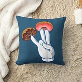 cheap Throw Pillows &amp; Covers-Funny Donuts Decorative Toss Pillows Cover 1PC Soft Square Couch Cushion Case Pillowcase for Bedroom Livingroom Sofa Chair